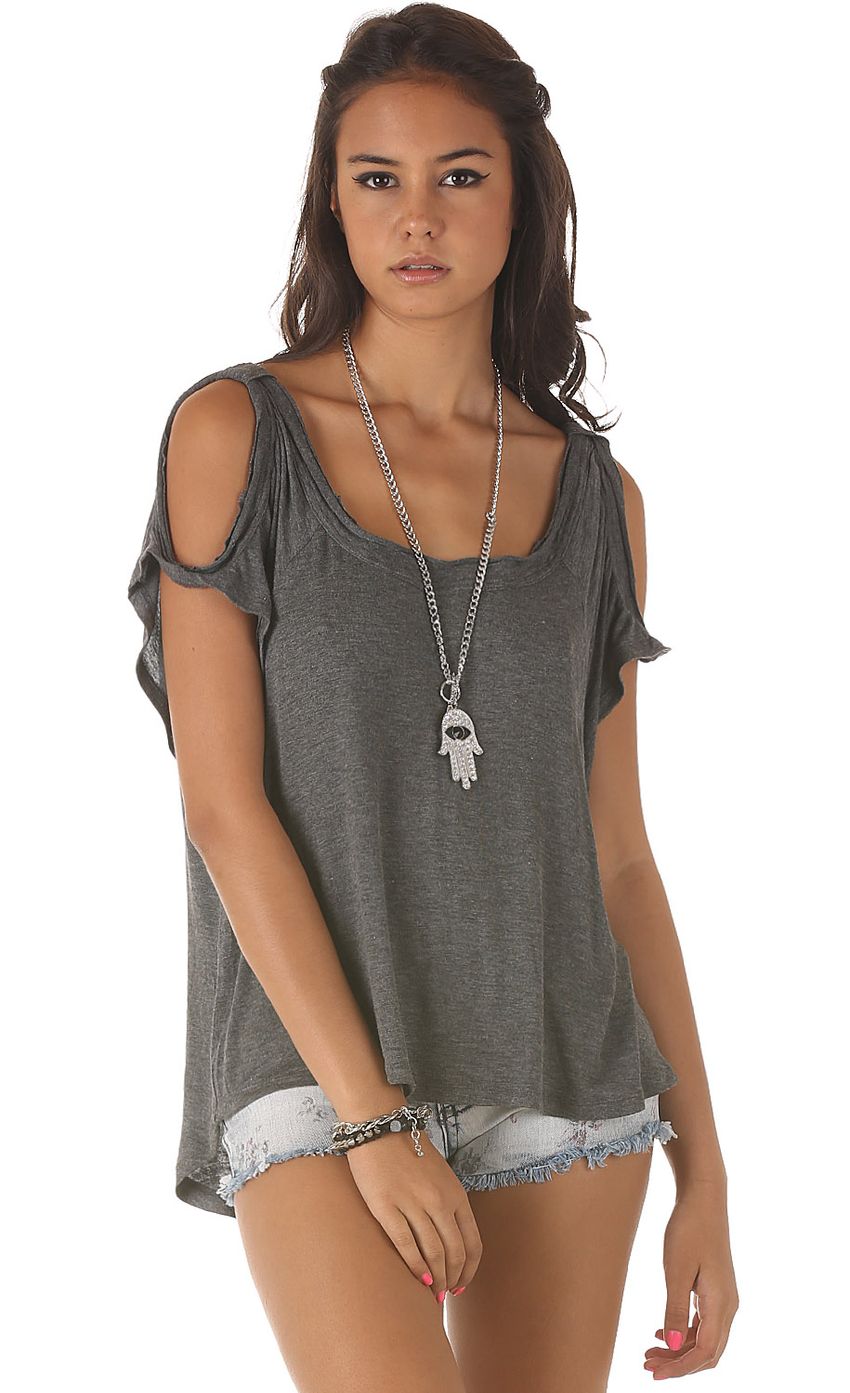 Product image for ROCKY EDGES TOP IN GREY