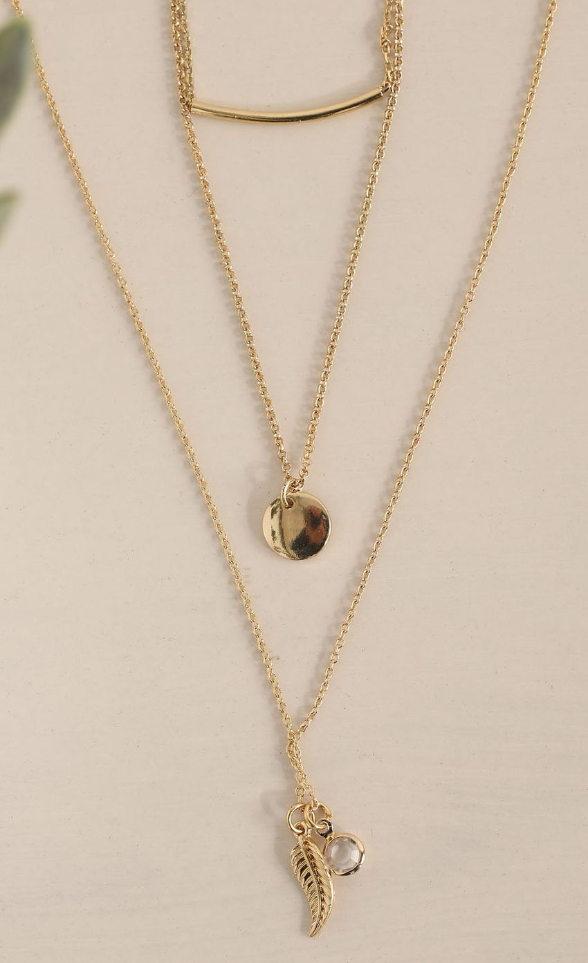 Picture Gold Charm Triple Strand Necklace. Source: https://media-img.lucyinthesky.com/data/Apr15_2/850xAUTO/0Y5A3809.JPG