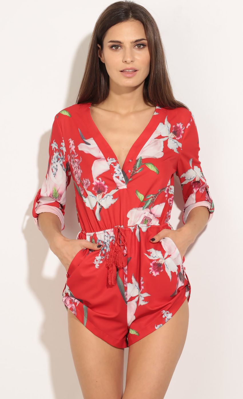 Picture Floral Romper In Red. Source: https://media-img.lucyinthesky.com/data/Apr16_1/850xAUTO/0Y5A8312.JPG