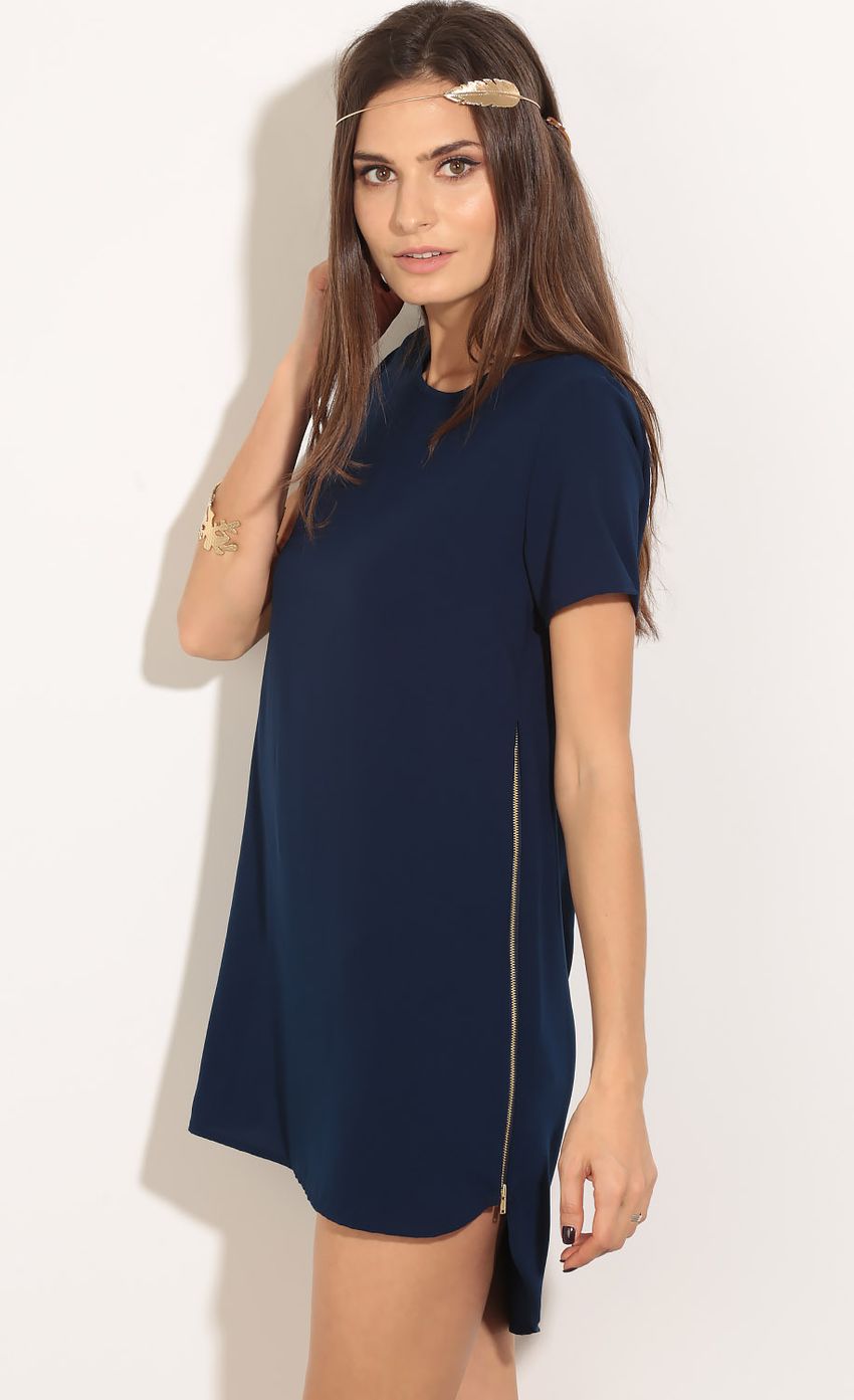 Picture High-Low Day Dress In Navy Blue. Source: https://media-img.lucyinthesky.com/data/Apr16_1/850xAUTO/0Y5A9344.JPG