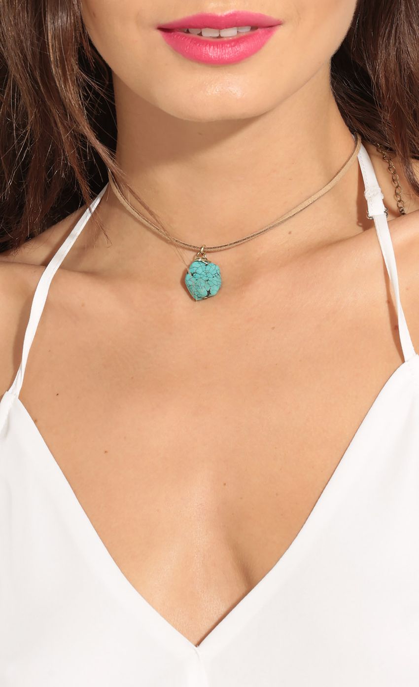Picture Cord And Stone Choker Necklace In Turquoise. Source: https://media-img.lucyinthesky.com/data/Apr16_2/850xAUTO/0Y5A4562.JPG