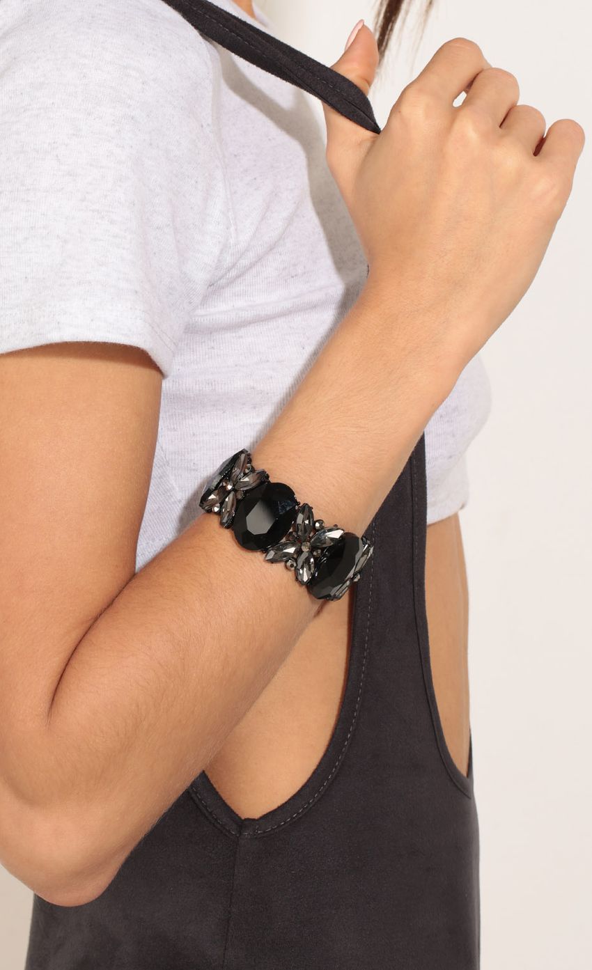 Picture Stone Statement Cuff In Black. Source: https://media-img.lucyinthesky.com/data/Apr17_1/850xAUTO/0Y5A3351.JPG