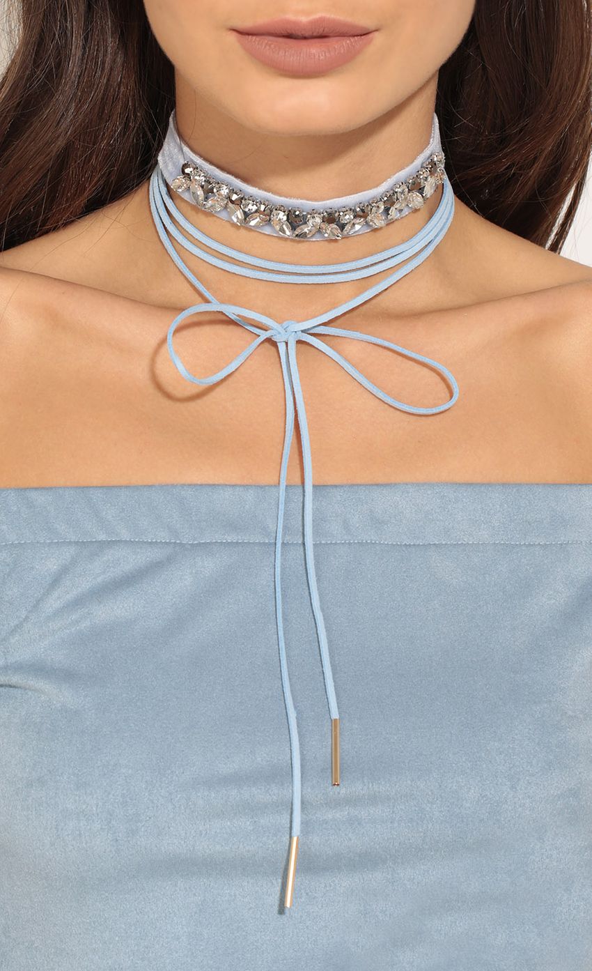 Picture Velvet And Crystal Choker Necklace Set In Baby Blue. Source: https://media-img.lucyinthesky.com/data/Apr17_1/850xAUTO/0Y5A6516.JPG