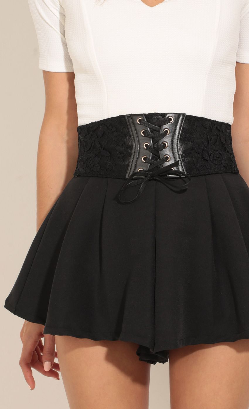 Picture Rose Lace Waist Belt In Black. Source: https://media-img.lucyinthesky.com/data/Apr17_1/850xAUTO/0Y5A8411.JPG