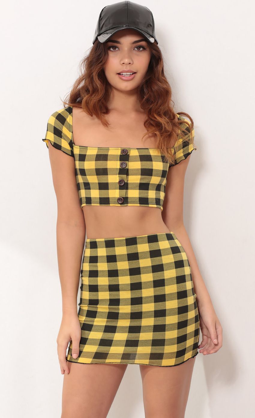Picture Rosaline Two Piece Set In Yellow Gingham. Source: https://media-img.lucyinthesky.com/data/Apr18_1/850xAUTO/0Y5A6155.JPG