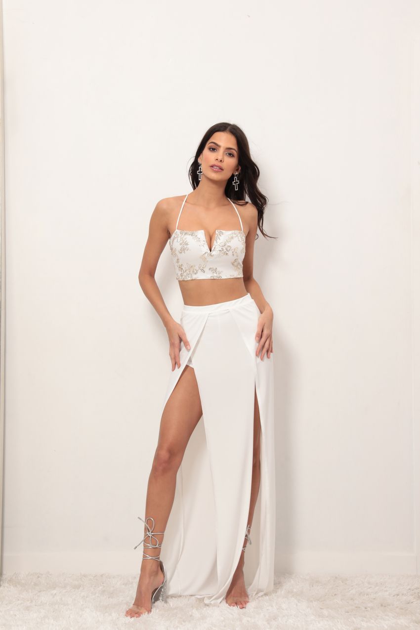 Picture Gold Lace Maxi Set in Ivory. Source: https://media-img.lucyinthesky.com/data/Apr19_1/850xAUTO/781A0715.JPG