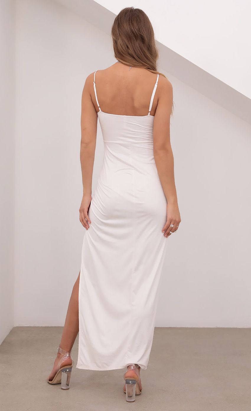 Picture Suede Maxi Dress in Ivory. Source: https://media-img.lucyinthesky.com/data/Apr21_1/850xAUTO/1V9A1059.JPG