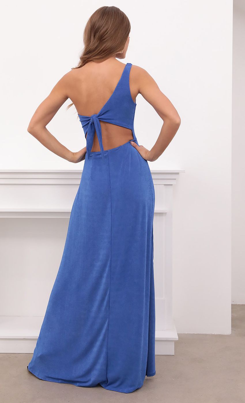 Picture One Shoulder Maxi Dress in Klein Blue. Source: https://media-img.lucyinthesky.com/data/Apr21_1/850xAUTO/1V9A3907.JPG
