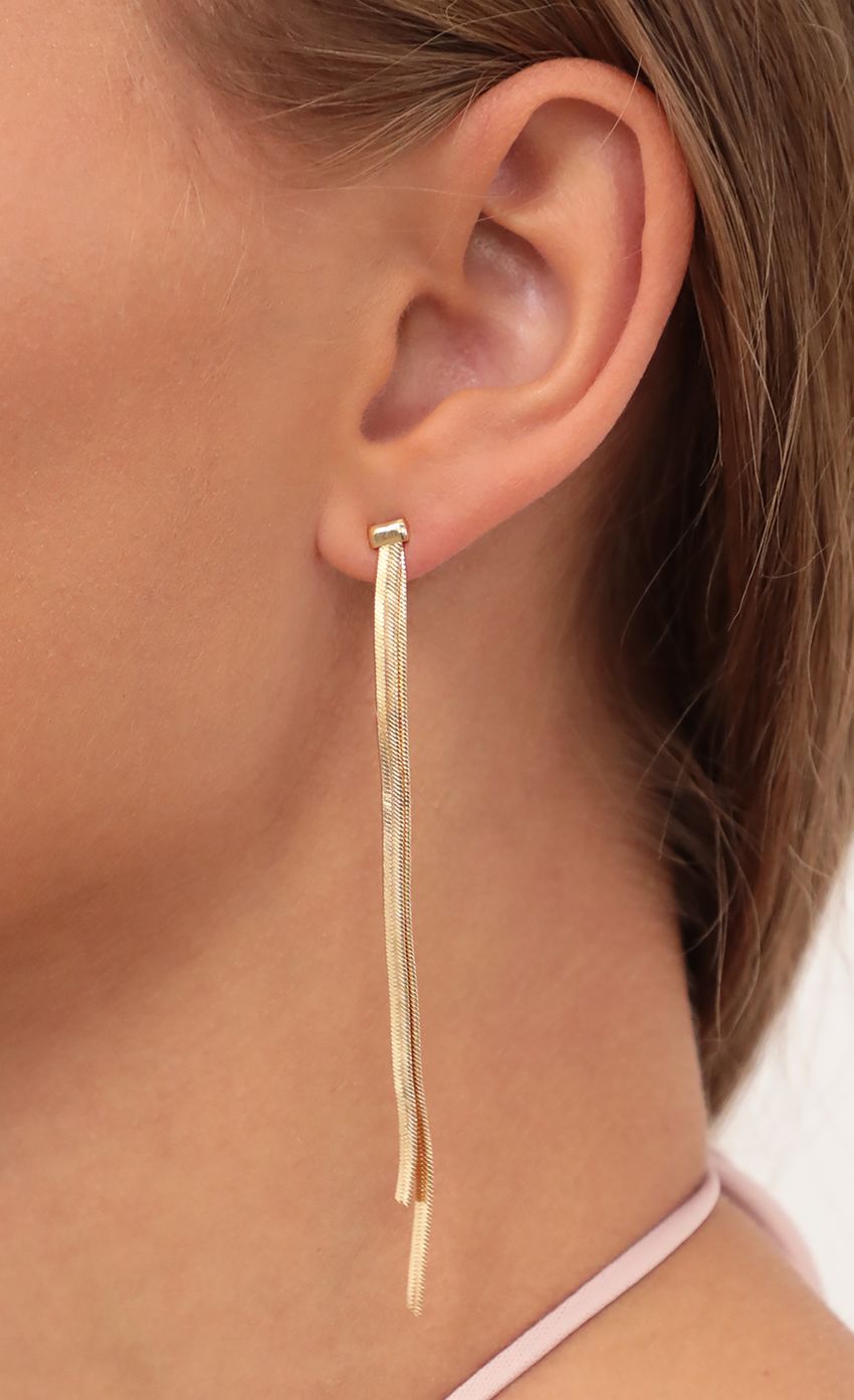 Picture Snake Chain Drop Earrings in Gold. Source: https://media-img.lucyinthesky.com/data/Apr21_1/850xAUTO/AT2A0657.JPG