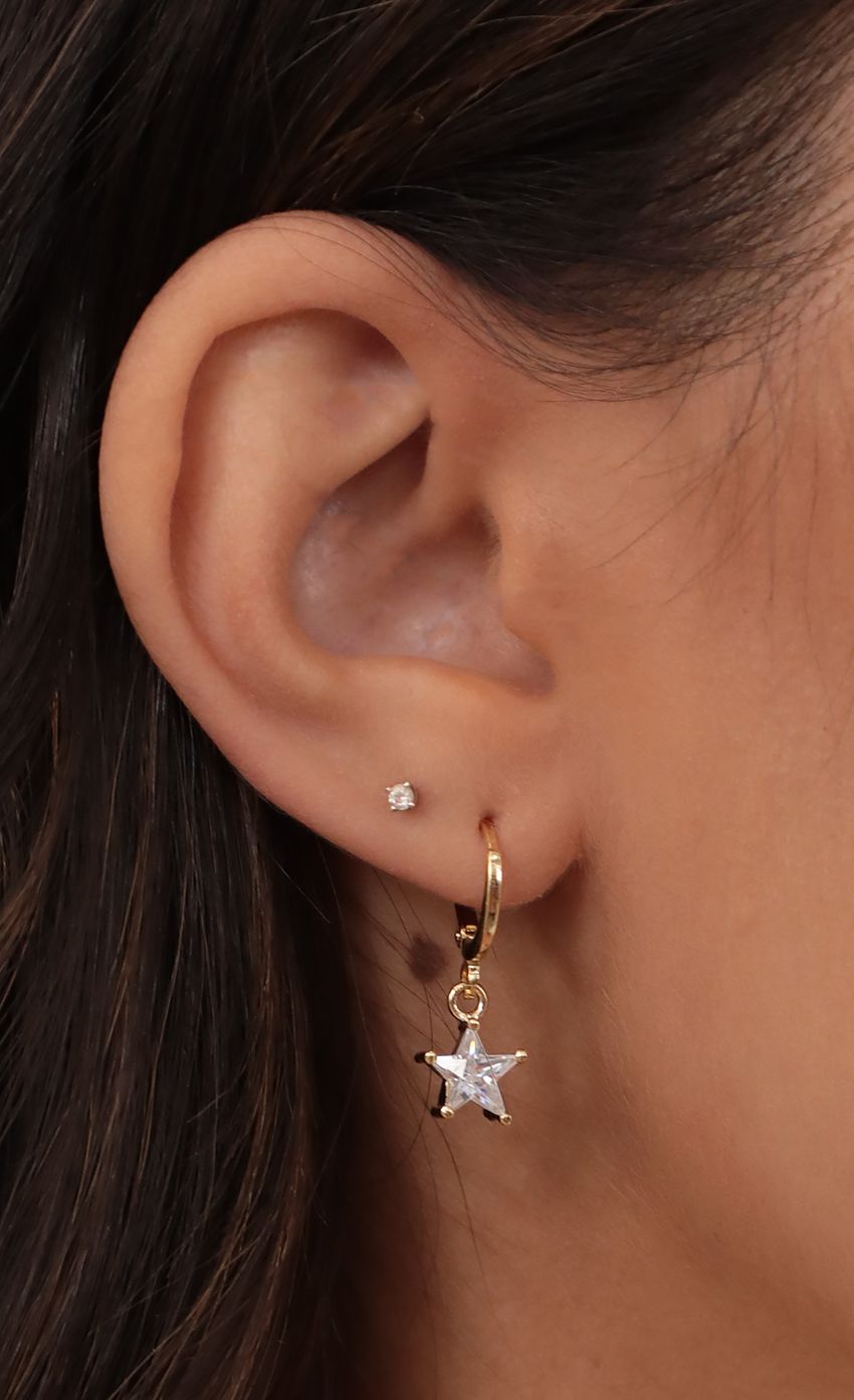 Picture White Gem Star Huggie Earrings. Source: https://media-img.lucyinthesky.com/data/Apr21_1/850xAUTO/AT2A4024.JPG