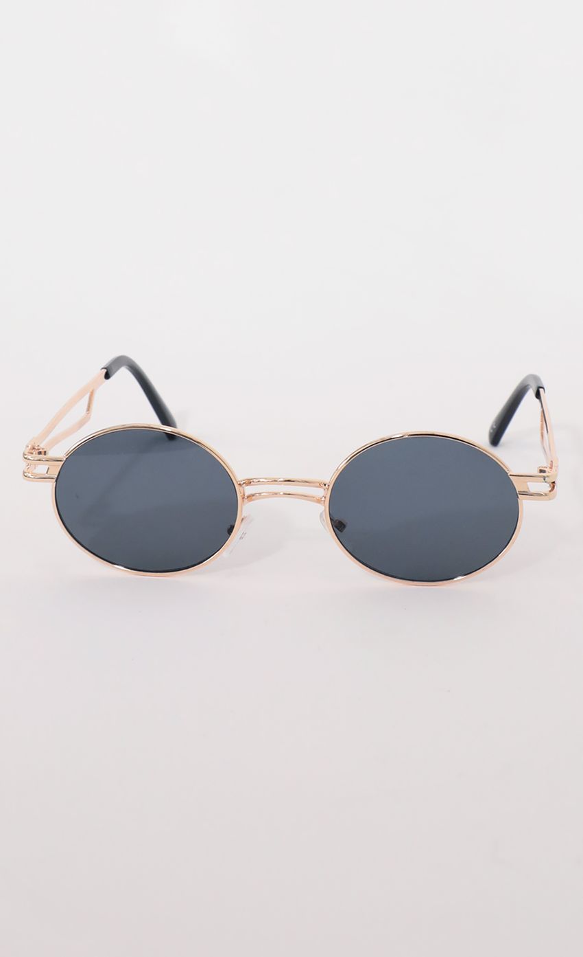 Picture Metal Double Temple Accent Oval Round Gold Sunglasses in Smoke. Source: https://media-img.lucyinthesky.com/data/Apr21_1/850xAUTO/AT2A9506.JPG