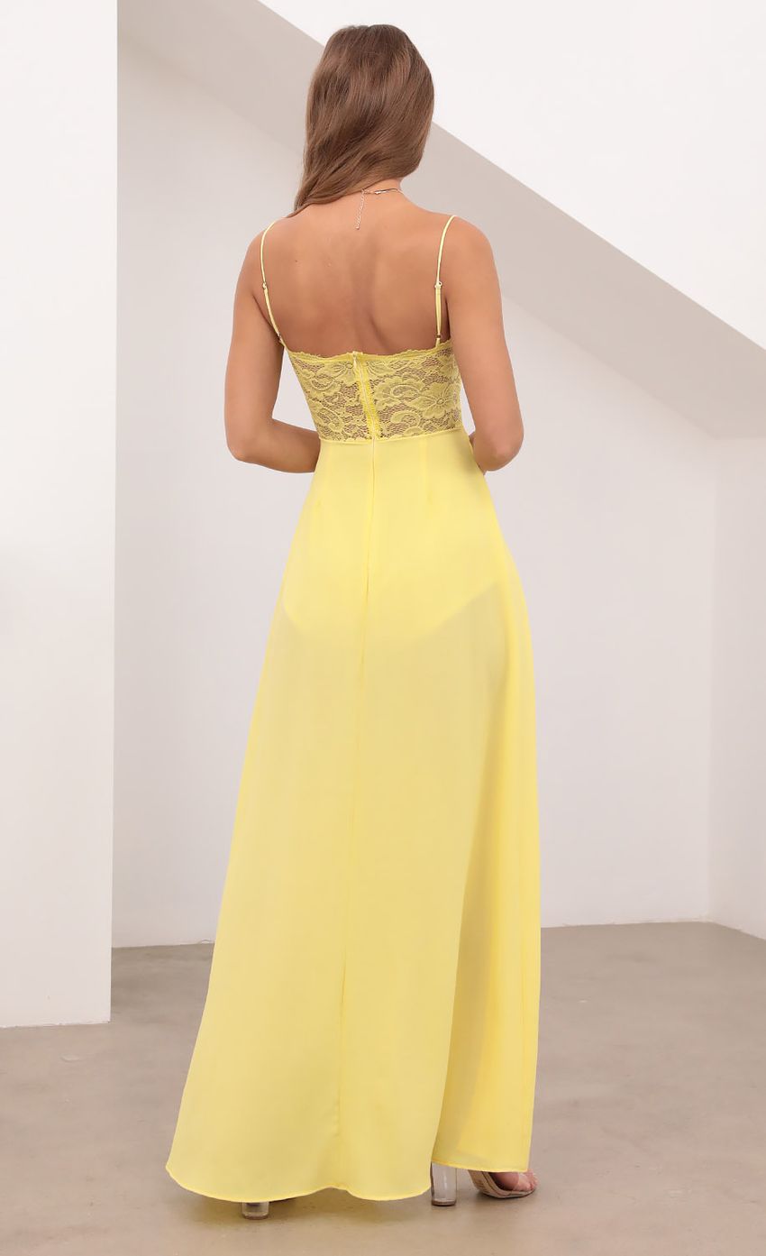 Picture Cutout Maxi Dress in Yellow Lace. Source: https://media-img.lucyinthesky.com/data/Apr21_2/850xAUTO/1V9A3313.JPG