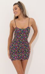 Picture Bodycon Dress in Black Kiss. Source: https://media-img.lucyinthesky.com/data/Apr22_1/150xAUTO/1V9A1286.JPG
