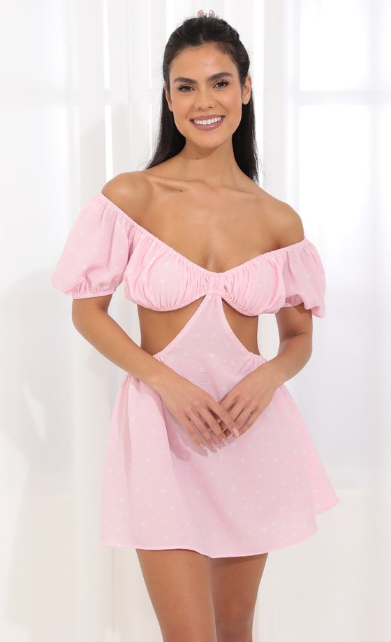 Open Back Dress in Pink