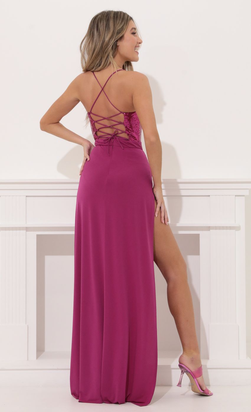 Picture High Slit Maxi in Fuchsia. Source: https://media-img.lucyinthesky.com/data/Apr22_1/850xAUTO/1V9A49811.JPG
