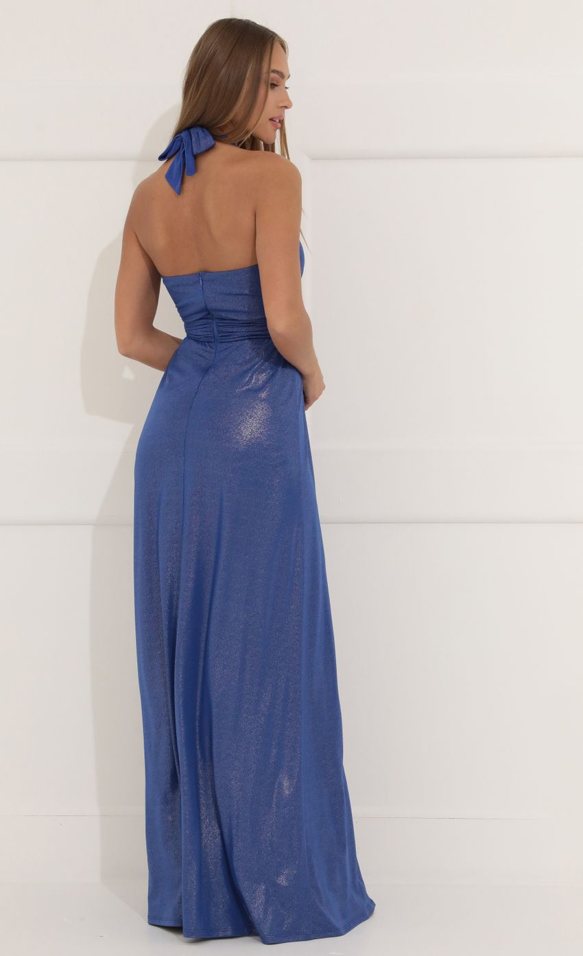 Picture Shimmer Maxi Dress in Blue. Source: https://media-img.lucyinthesky.com/data/Apr22_2/850xAUTO/1V9A2282.JPG