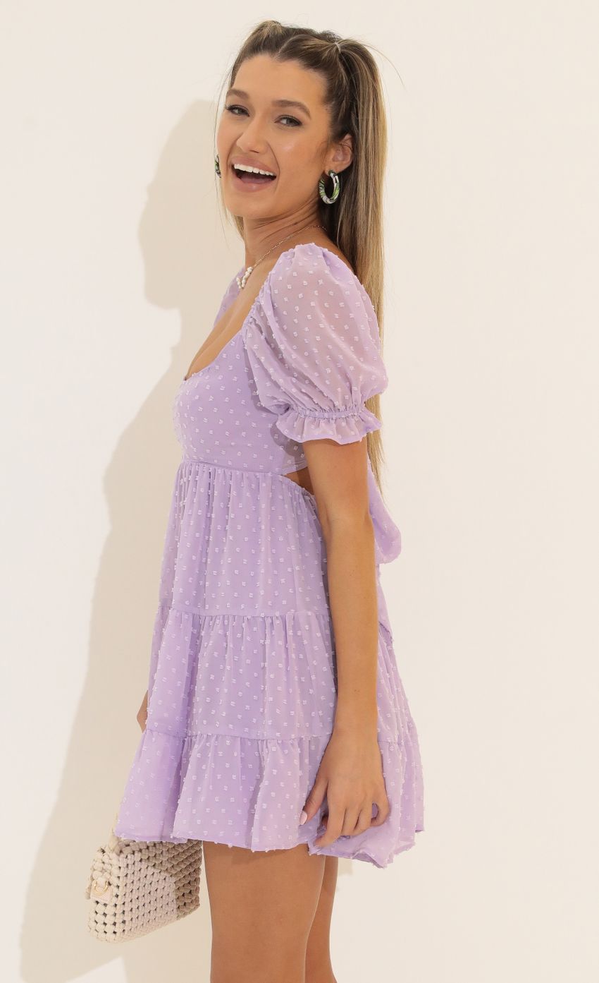 Picture Fit and Flare Dress in Purple. Source: https://media-img.lucyinthesky.com/data/Apr22_2/850xAUTO/1V9A4657.JPG