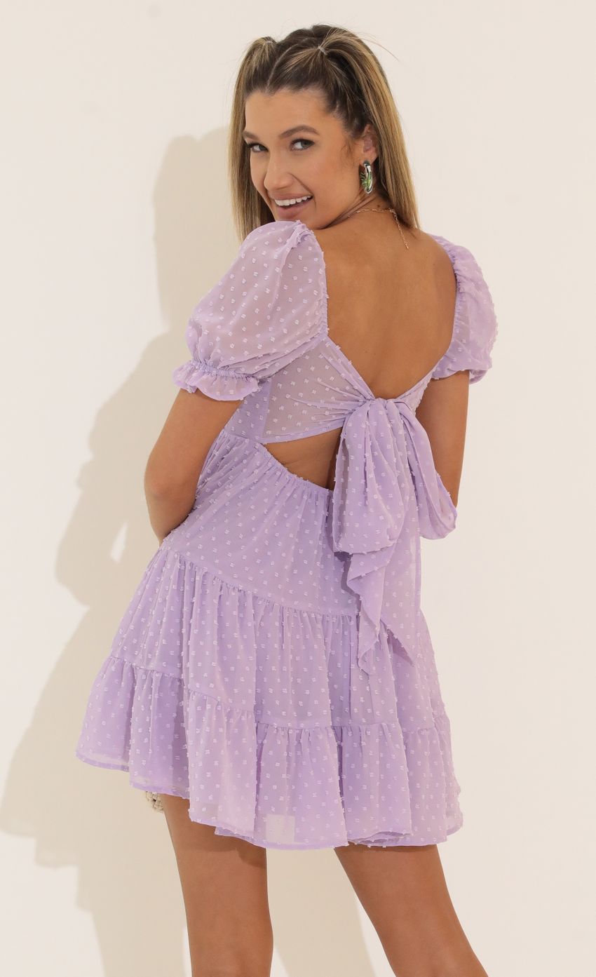 Picture Fit and Flare Dress in Purple. Source: https://media-img.lucyinthesky.com/data/Apr22_2/850xAUTO/1V9A4716.JPG