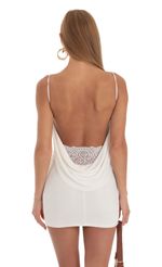 Picture Lace Open Back Dress in White. Source: https://media-img.lucyinthesky.com/data/Apr23/150xAUTO/40832224-90a3-4b68-9cff-7883f98d8add.jpg