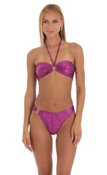 Picture Carmella Holographic Halter Bikini Set in Magenta. Source: https://media-img.lucyinthesky.com/data/Apr23/150xAUTO/4bd27b5e-72db-400f-9b54-904a84df83ce.jpg