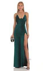 Picture Knit Corset Maxi Dress in Green. Source: https://media-img.lucyinthesky.com/data/Apr23/150xAUTO/5a04cdd5-6eb1-4557-ab4c-9f39f94a62eb.jpg