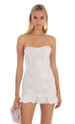 Picture Mesh Embroidered Corset Strapless Dress in White. Source: https://media-img.lucyinthesky.com/data/Apr23/150xAUTO/6f97302b-bff2-4247-80f7-7a357116bef3.jpg