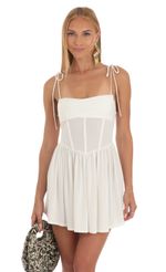 Picture Draped Corset Dress in White. Source: https://media-img.lucyinthesky.com/data/Apr23/150xAUTO/8666874d-baf7-4d54-ac87-a808d237bce4.jpg