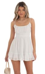 Picture Chiffon Ruffled Dress in White. Source: https://media-img.lucyinthesky.com/data/Apr23/150xAUTO/c122cb09-f756-40dc-a309-8fef955b1bcb.jpg