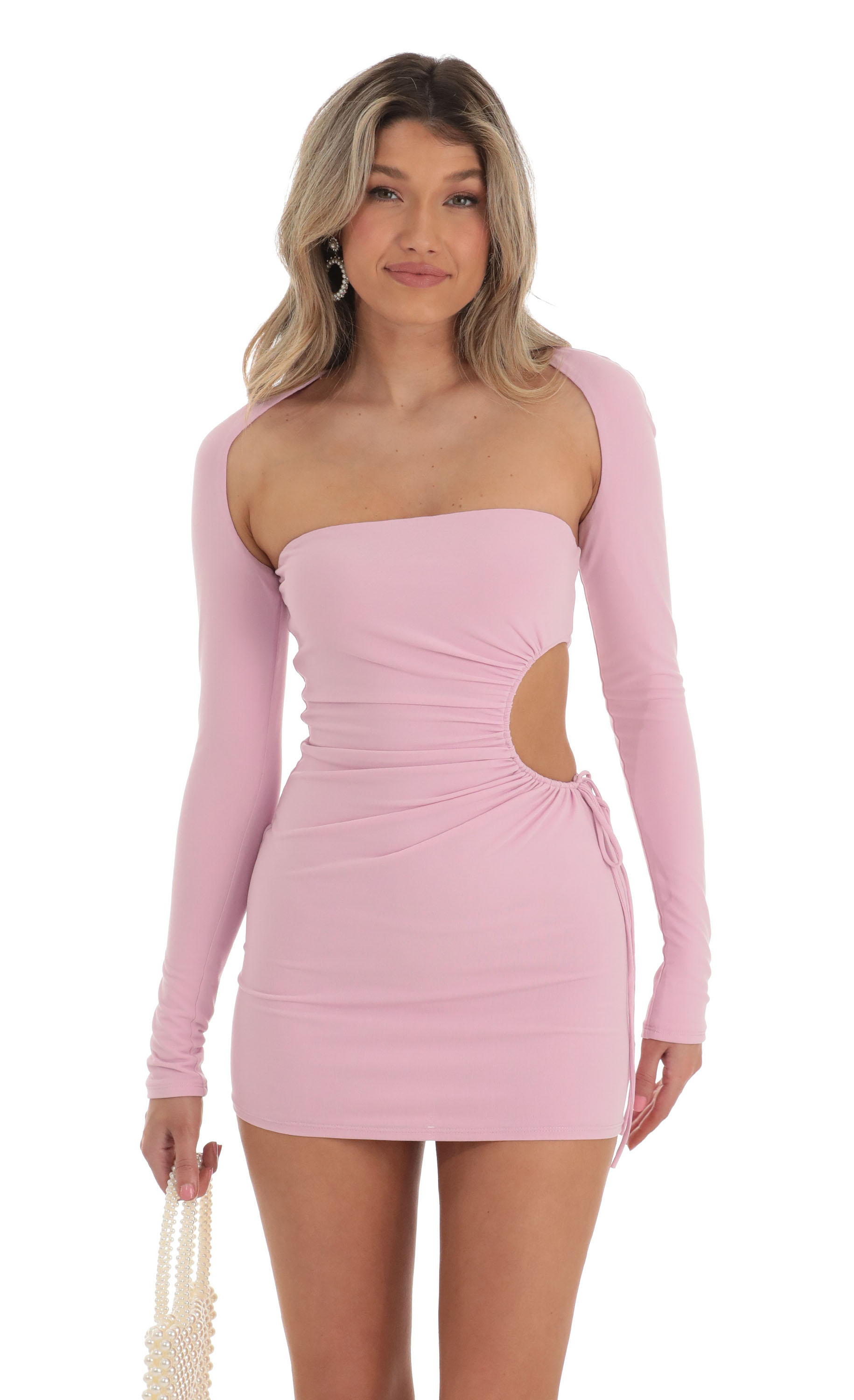 Removable Long Sleeve Two Piece Set in Pink