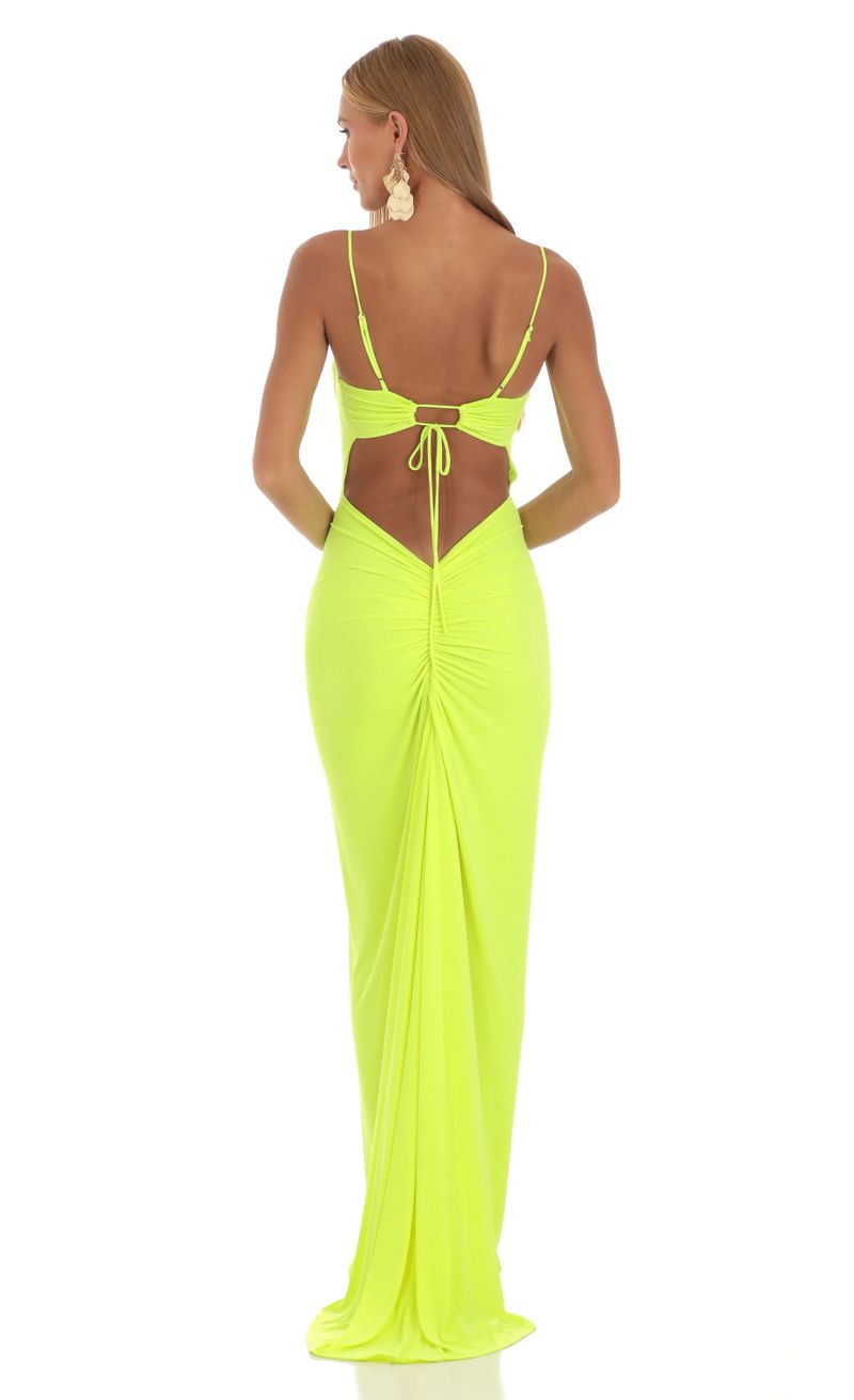 slim fit dress slacks Green Shimmery Nights Maxi Dress main image 0