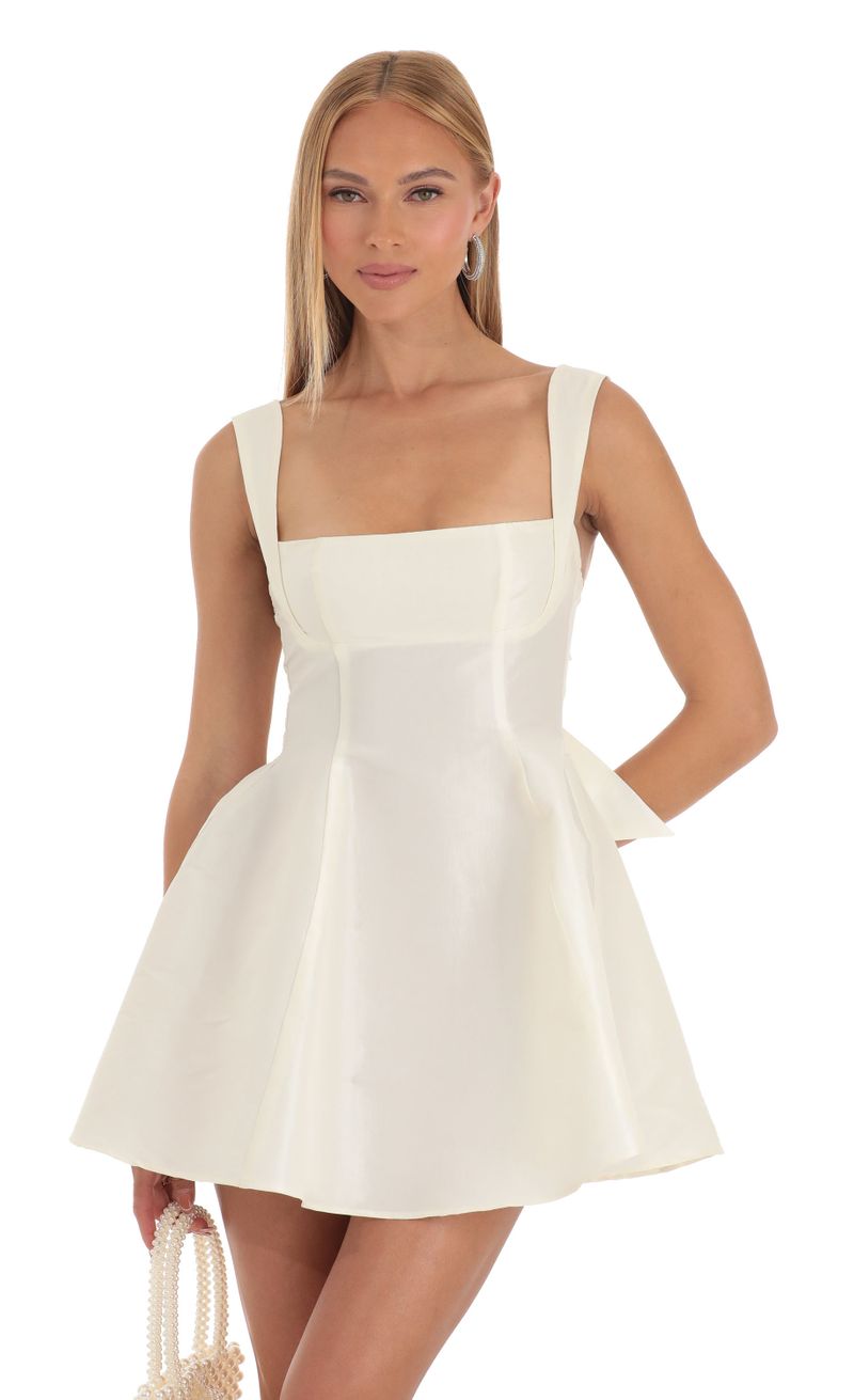 Foxie Fit and Flare Dress in Ivory