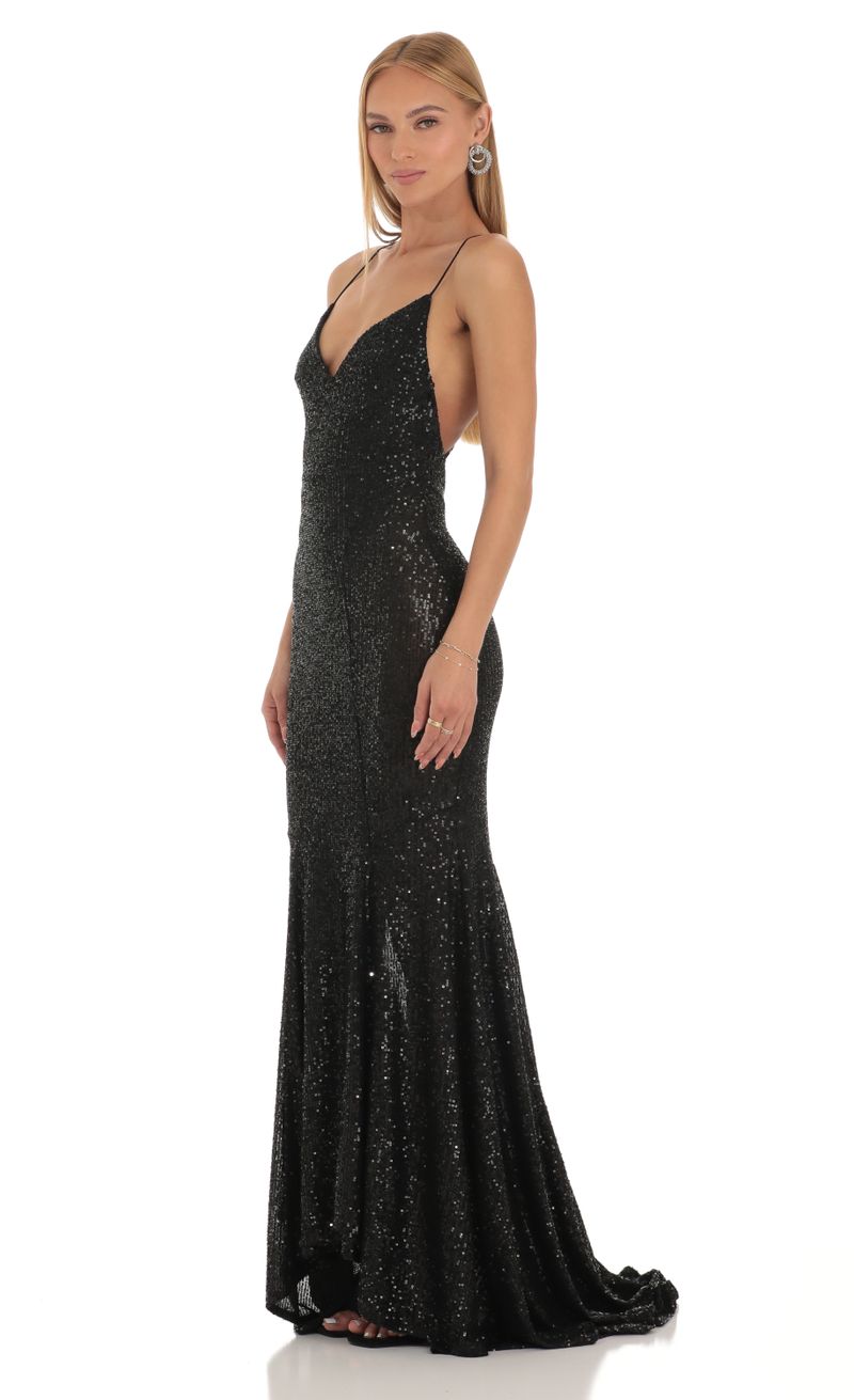 2023 Plus Size Black Sequined Mermaid Black Sequin Evening Gown With One  Shoulder Neckline And Long Sleeves For Special Occasions From Queenshoebox,  $141.44 | DHgate.Com