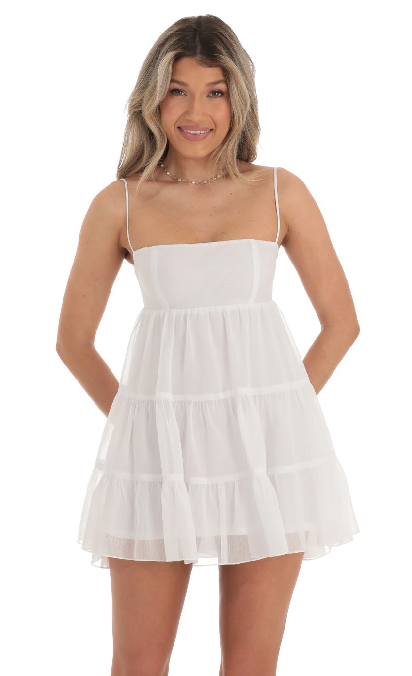 Picture Chiffon Shimmer Dress in White. Source: https://media-img.lucyinthesky.com/data/Apr23/850xAUTO/1ad63924-2e39-44ac-8843-9224aedbfdd6.jpg