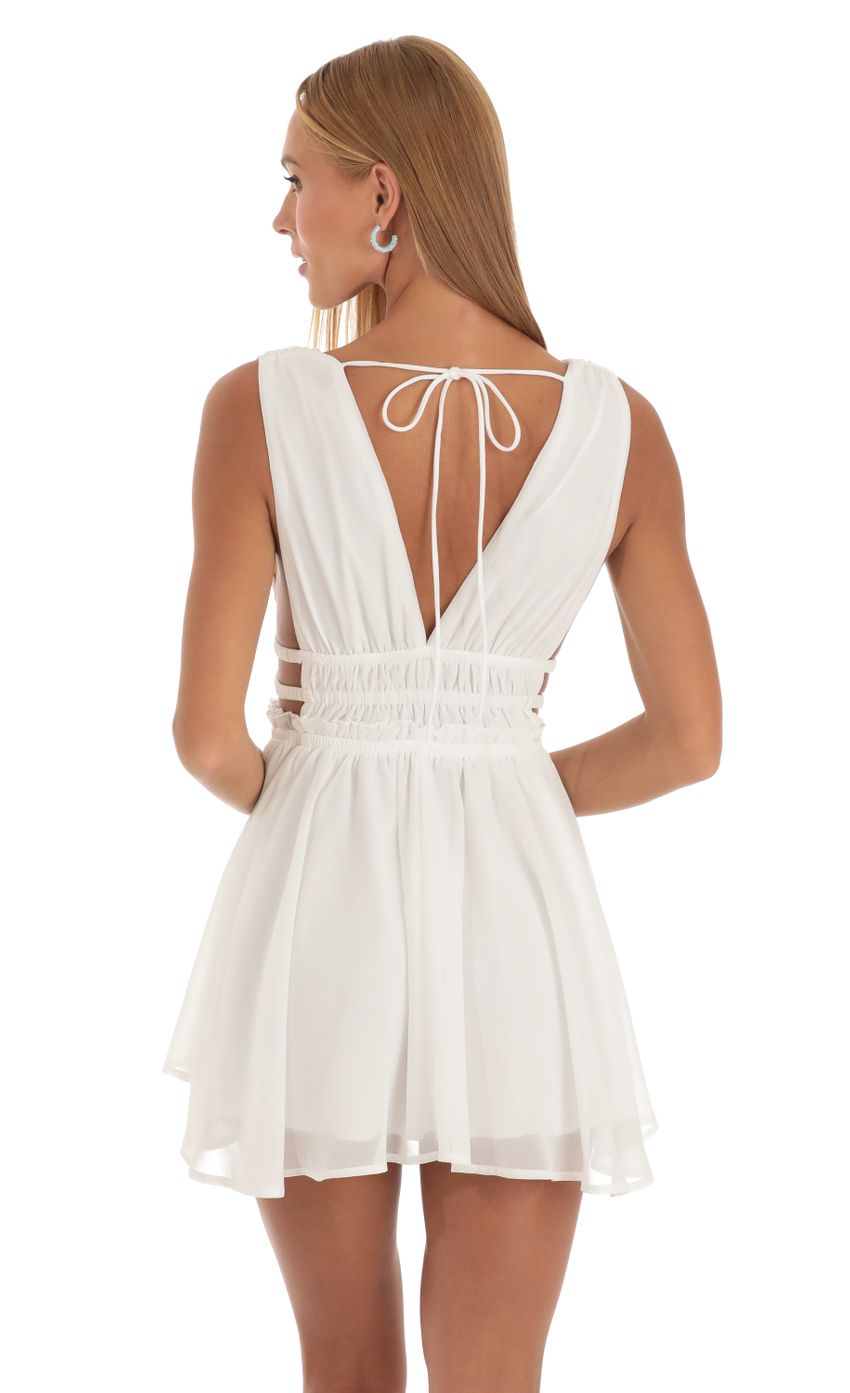 Picture Plunge A-Line Dress in White. Source: https://media-img.lucyinthesky.com/data/Apr23/850xAUTO/2f4d6378-a29b-4e04-a95e-afd198908ef5.jpg