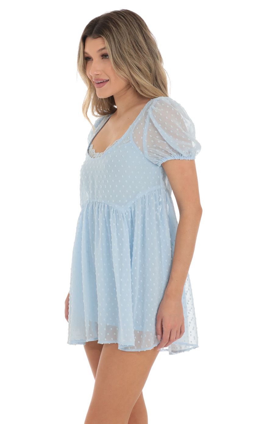 Picture Dotted Lace Two Piece Dress Set in Blue. Source: https://media-img.lucyinthesky.com/data/Apr23/850xAUTO/36244441-808f-47f6-afd5-550fcb718029.jpg