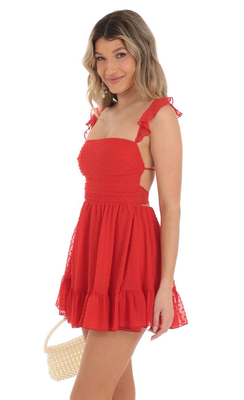 Picture Dotted Chiffon Fit and Flare Dress in Red. Source: https://media-img.lucyinthesky.com/data/Apr23/850xAUTO/54baae7f-2d3f-48c8-a856-02777222296b.jpg