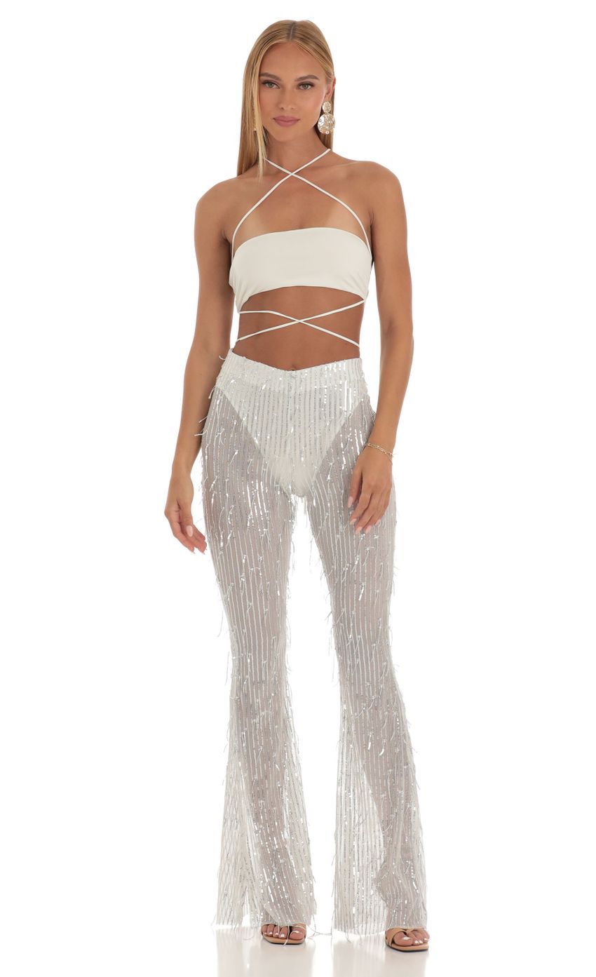 Picture Fringe Sequin Three Piece Set in White. Source: https://media-img.lucyinthesky.com/data/Apr23/850xAUTO/606de549-f7d8-4b6d-b214-65fe157532d9.jpg