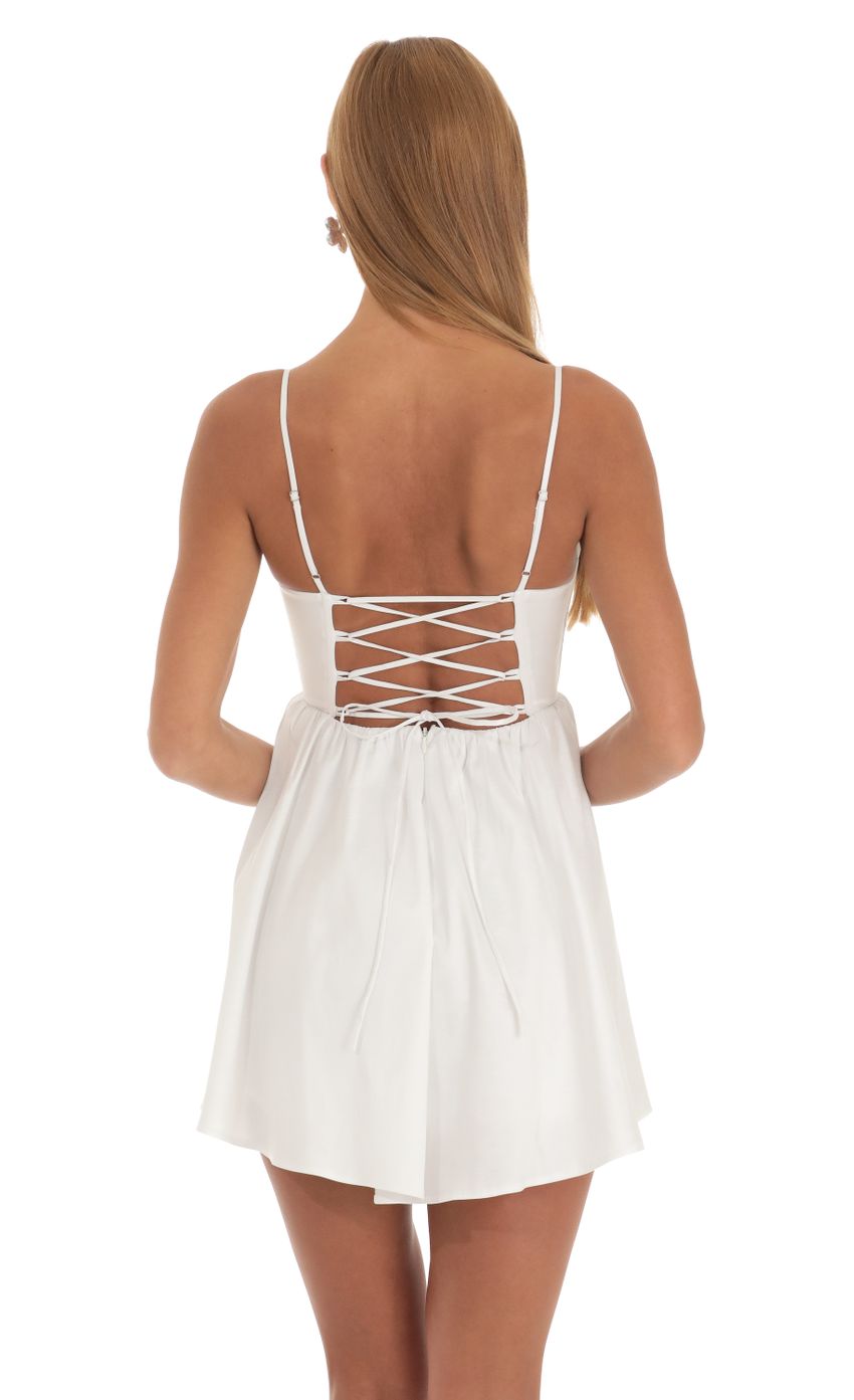 Picture Corset Fit and Flare Dress in White. Source: https://media-img.lucyinthesky.com/data/Apr23/850xAUTO/8147d922-80ed-4339-9d64-49716fa085b6.jpg