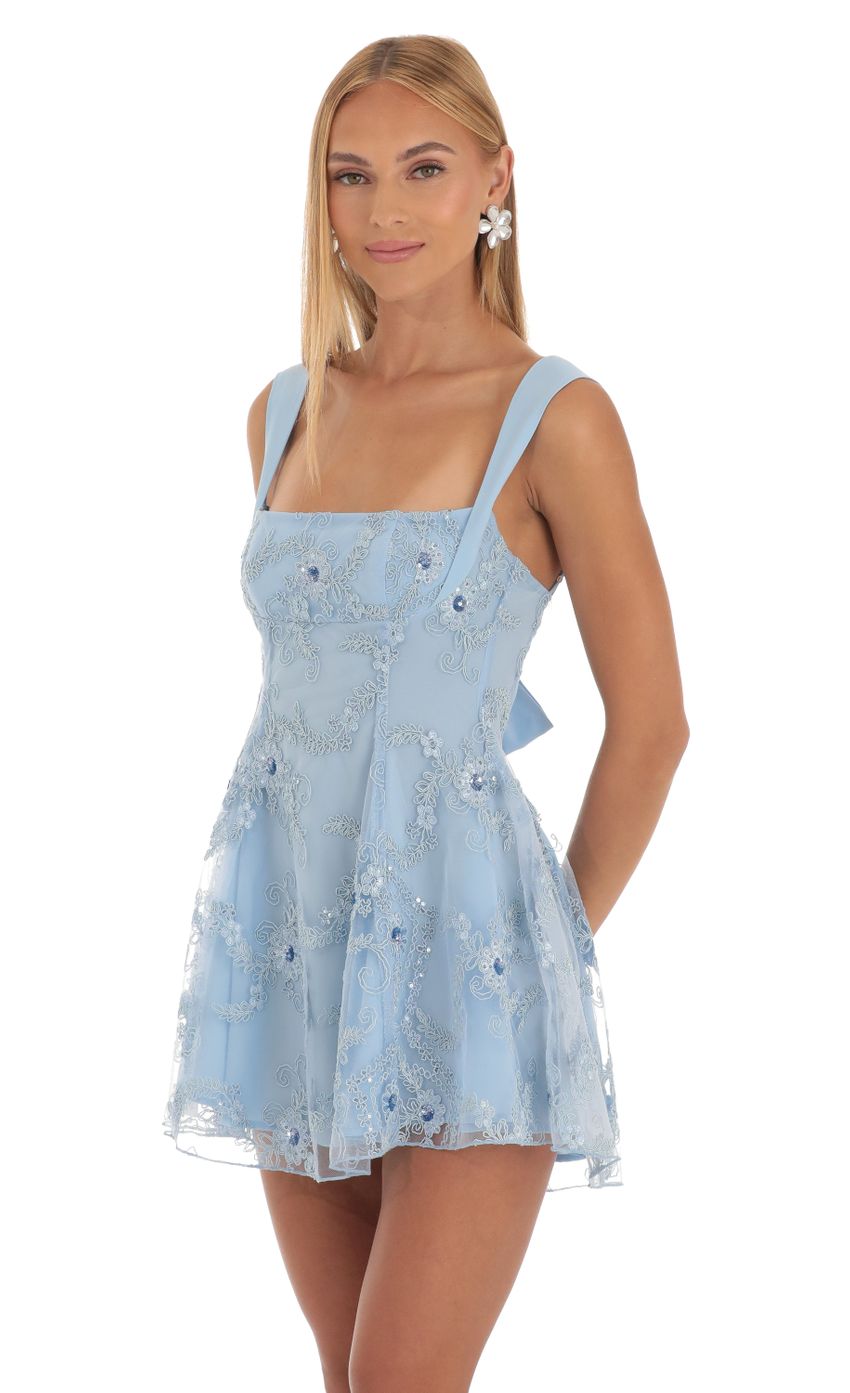 Picture Floral Fit and Flare Dress in Blue. Source: https://media-img.lucyinthesky.com/data/Apr23/850xAUTO/a47ce72a-4392-4880-a1b3-92ee33e68244.jpg