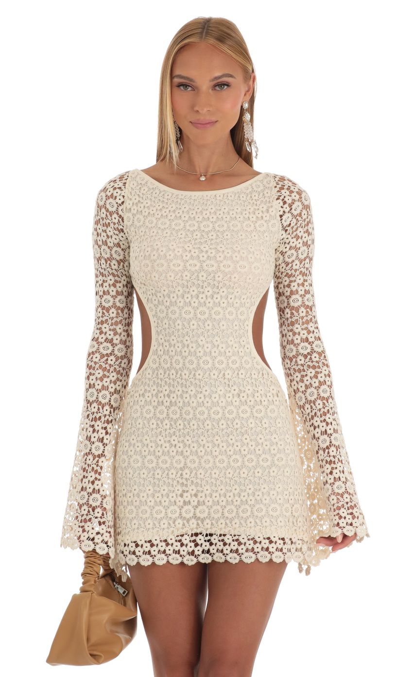 Picture Embroidered Long Sleeve Dress in Ivory. Source: https://media-img.lucyinthesky.com/data/Apr23/850xAUTO/f875a177-66bb-4368-9f2f-baa8d94a5457.jpg