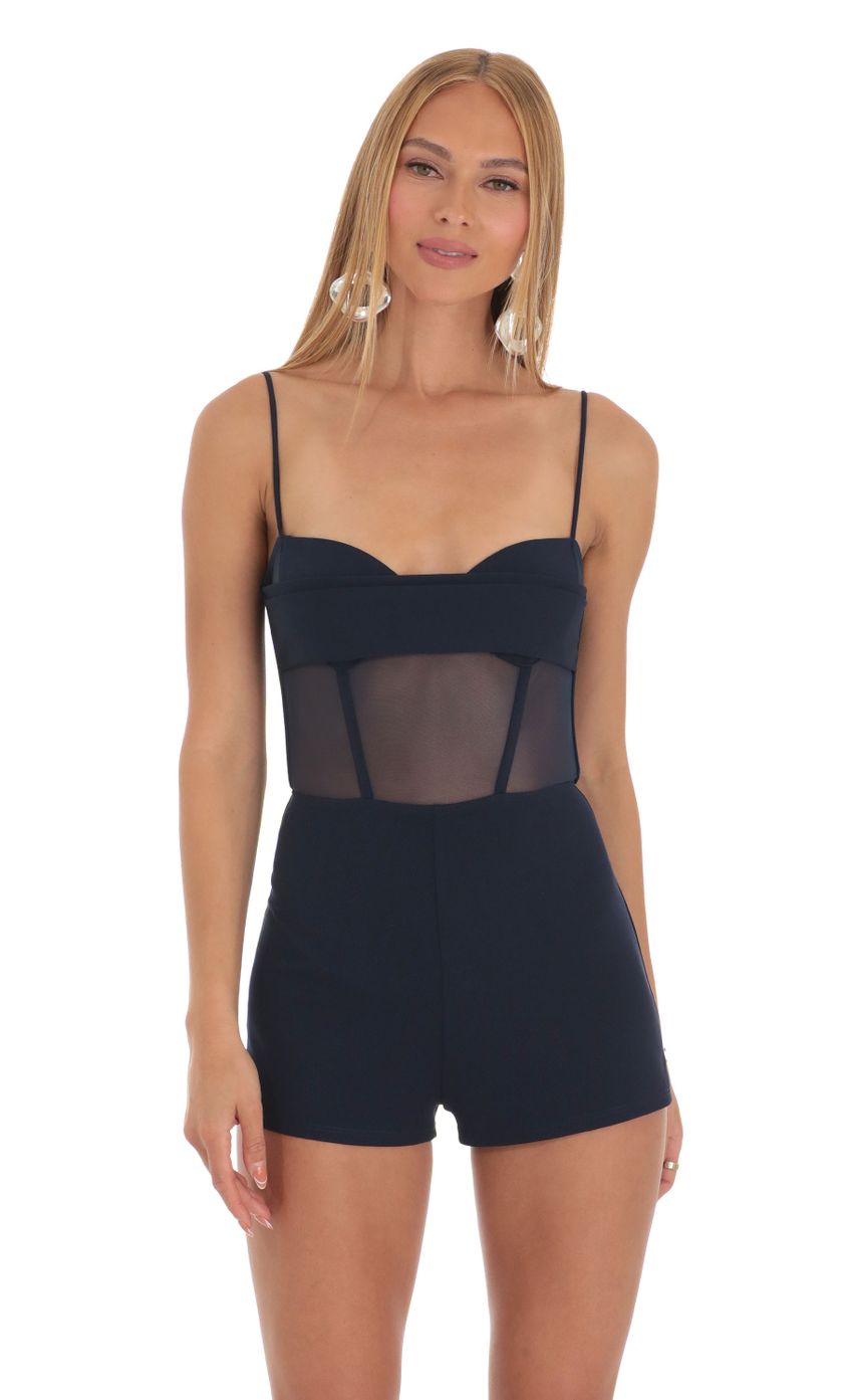 Picture Mesh Corset Romper in Navy. Source: https://media-img.lucyinthesky.com/data/Apr23/850xAUTO/fef4204e-2dbc-4d1d-b61e-148a60cd9182.jpg