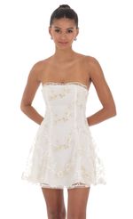 Picture Eyelet Lace Strapless Dress in White. Source: https://media-img.lucyinthesky.com/data/Apr24/150xAUTO/19a49927-916d-480f-a21e-38c4f8aa132e.jpg