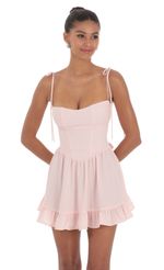 Picture Open Back Ruffle Dress in Pink. Source: https://media-img.lucyinthesky.com/data/Apr24/150xAUTO/2ddfb534-bf04-40d9-adde-a71cab73ef03.jpg