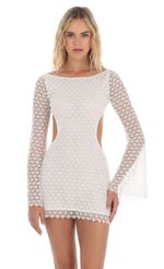 Picture Lace Long Sleeve Dress in White. Source: https://media-img.lucyinthesky.com/data/Apr24/150xAUTO/545557bd-5f4e-4faf-8506-744f0aa00ead.jpg