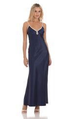 Picture Satin Shift Maxi Dress in Navy. Source: https://media-img.lucyinthesky.com/data/Apr24/150xAUTO/6c7c6d08-2036-4923-8734-b26ac2a96f40.jpg