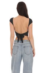 Picture Open Back Tie Top in White. Source: https://media-img.lucyinthesky.com/data/Apr24/150xAUTO/79e87650-36d8-4e97-a0bb-8f3841ad6456.jpg