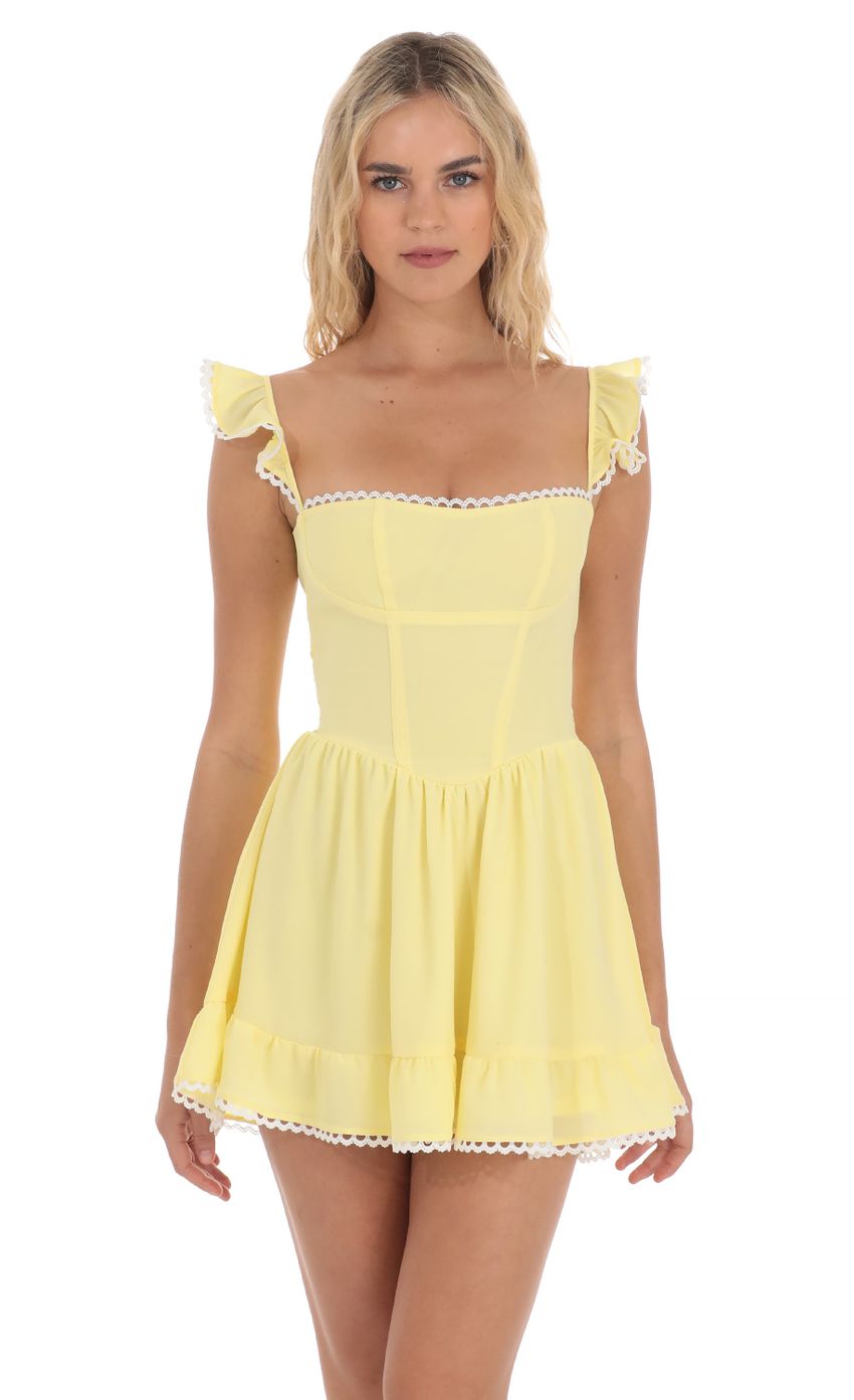Picture Embroidered Trim A-line Dress in Yellow. Source: https://media-img.lucyinthesky.com/data/Apr24/850xAUTO/0113220d-2c48-4a35-8117-6bddd065e7b6.jpg
