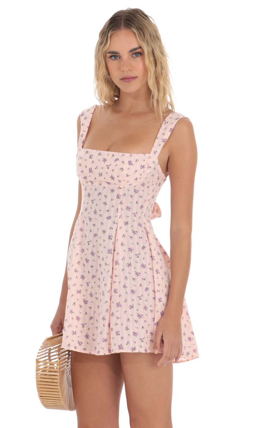 Picture Floral Fit and Flare Dress in Pink. Source: https://media-img.lucyinthesky.com/data/Apr24/850xAUTO/04adc776-d9a3-445a-a2fc-3f4f0412dfb2.jpg
