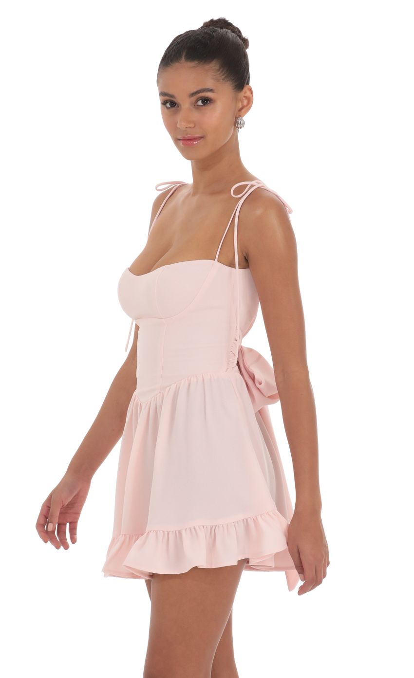 Picture Open Back Ruffle Dress in Pink. Source: https://media-img.lucyinthesky.com/data/Apr24/850xAUTO/1162ee38-50f1-4348-83e8-7b3e4668ddeb.jpg