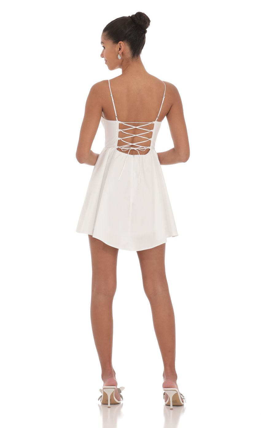 Picture Corset Fit and Flare Dress in White. Source: https://media-img.lucyinthesky.com/data/Apr24/850xAUTO/1f53c0c8-4b41-4e2b-8d2f-2eed05ccdfa1.jpg